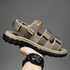 Men Sandal Casual Fashion Sandals Summer Outdoor Soft Non-slip Wear-resistant Beach Shoes Webbing Upper Two-wear Sandals
