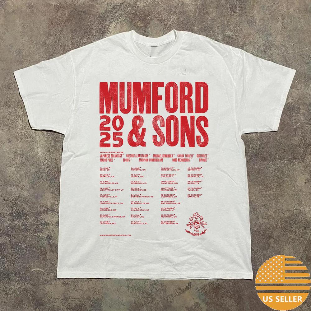 

Mumford & Sons New Album Rushmere Tour T Shirt Unisex T-Shirt L