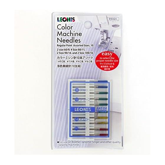 Leonis Size Easy to Understand Colored Sewing Machine Needle Set (10set) [99001]