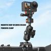 Universal Magnetic Quick Release Mount For Action Camera 360 Rotation And 18 45mm Clamp Ranges For Biking Motorcycle