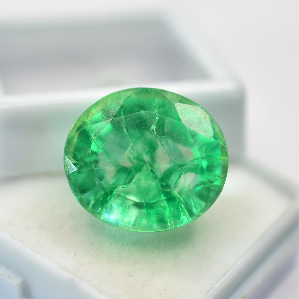 Natural Green Emerald Loose Gemstone 16x14mm Oval Shape for Collection for Jewelry Making and Crafts
