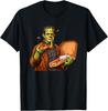 Frankenstein Monster Eating Pepperoni Pizza T-Shirt,men&women Unisex T-shirt