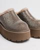 Uggs na platformě s kamínky Suny Liana 53500 36 béžové semiš vlna