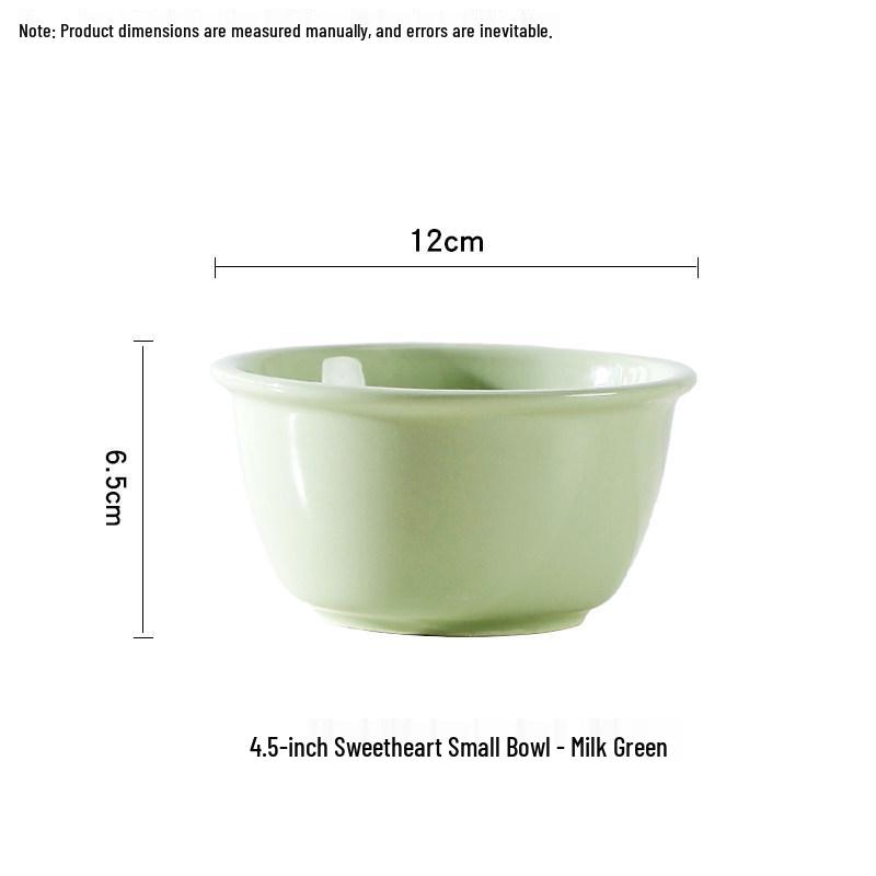 2025 Elegant Ceramic Rice Bowl: High-Value Cream Style Tableware for Home Use