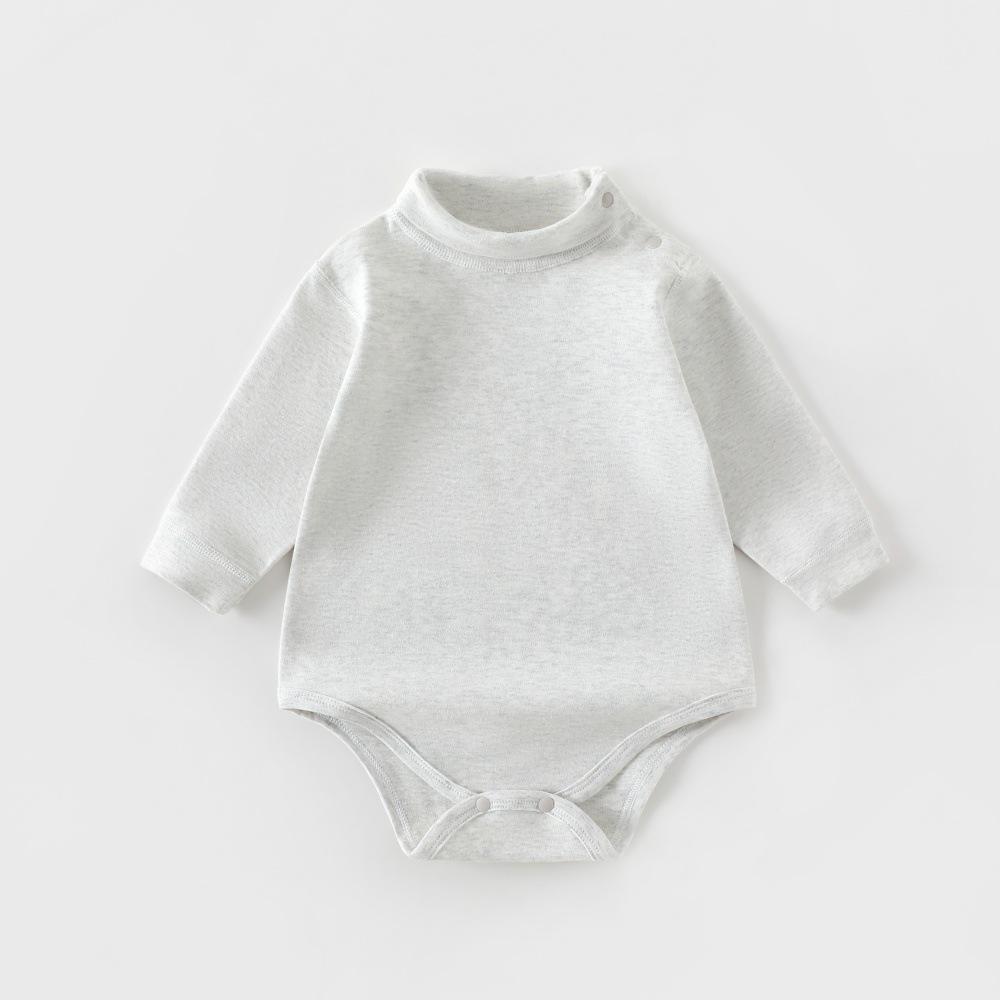 Miękki Welurowy Jednoczęściowy Kombinezon dla Niemowląt Unisex na Jesień/Zimę - 280g Trójkątny Body dla Noworodka Klasa A