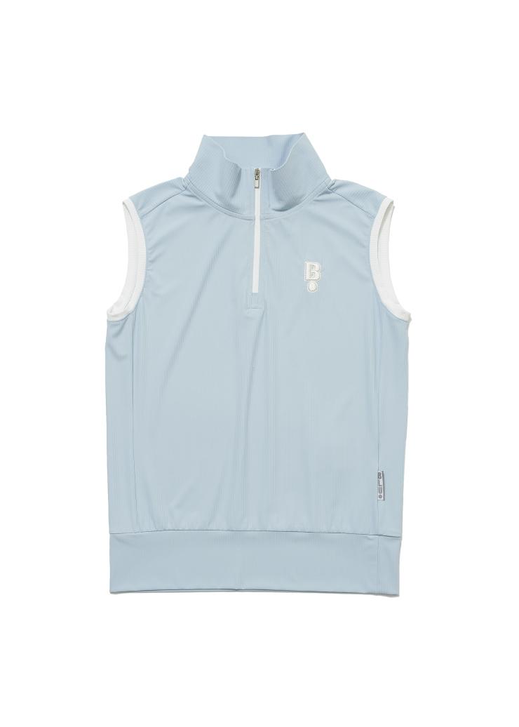 Blue Dot Color Block Sleeveless T-Shirt_Sb 85
