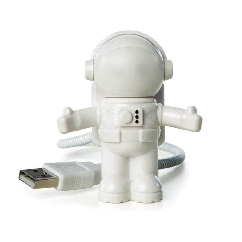 Creativo Spaceman Astronauta Disco volante Panda LED Luce notturna flessibile USB per giocattolo per bambini
