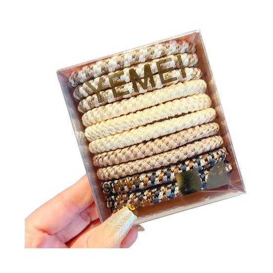 High Ponytail Hair Tie 10/14Pcs Elasticity Ropes, Thick Rubber Bands, Super Grip No Slip Ties, Breakage Accessories for Running Climbing Non-slip