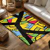 Unique Area Rug Modern Abstract Geometric Pattern Floor Mat Living Room Decor Home Carpet Non-Slip Indoor Outdoor Rug Gift