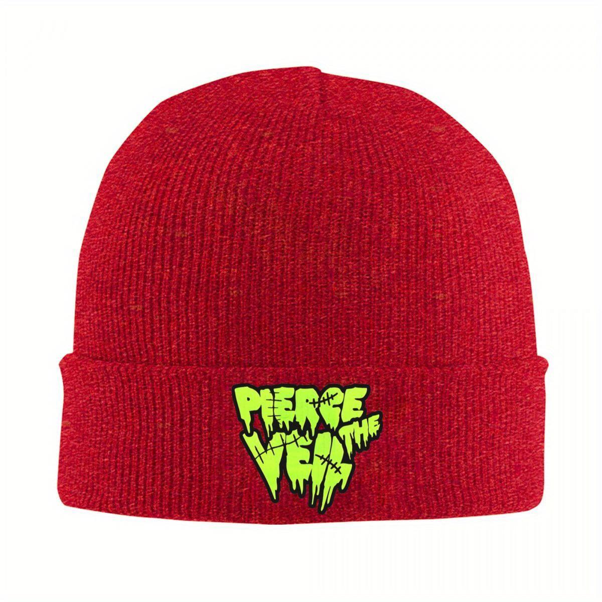Вязаная шапка с логотипом группы Rock Band Pierce The Veil для женщин и мужчин, бини, зимняя шапка, теплая шапка-дыня