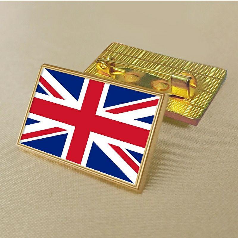British Flag Brooch Style Brooch 2.5 * 1.5 Cm Zinc Alloy Coated Pvc Sun Never Sets Great Britain and