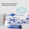 Electric Aircraft Mini Car Toy for w/ LED Music Model Helicopter Kids Interactive Learning Toy Baby New Year’s Party Fav  Blue