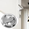Stylish Round Cabinet Handle, 304 Stainless Steel Invisible Door Handle for Fireproof Door, Wardrobe, Cupboards, Easy To Install