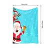 Festive Santa Throw Blanket Cozy Christmas Decor Holiday Gift Reversible Plush Blanket Soft Warm Home Decor Gift Idea