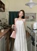 French First Love White Suspender Dress Women's Summer New Seaside Vacation Sleeveless Fairy Beach Skirt