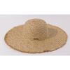 New solid color woven straw hat big brim rough edge beach hat vacation sun hat sun protection sun hat
