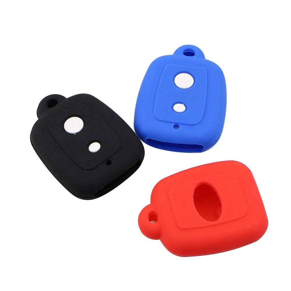 2Buttons Silicone Car Key Cover Case Set Protection Skin Shell Bag Fit for PERODUA Alza Viva Myvi Remote Key Holder