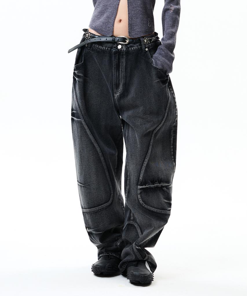CRITIC Vortex Faded Denim Pants Black