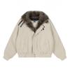 American Retro Faux Fur Collar Winter Cotton Jacket 2025