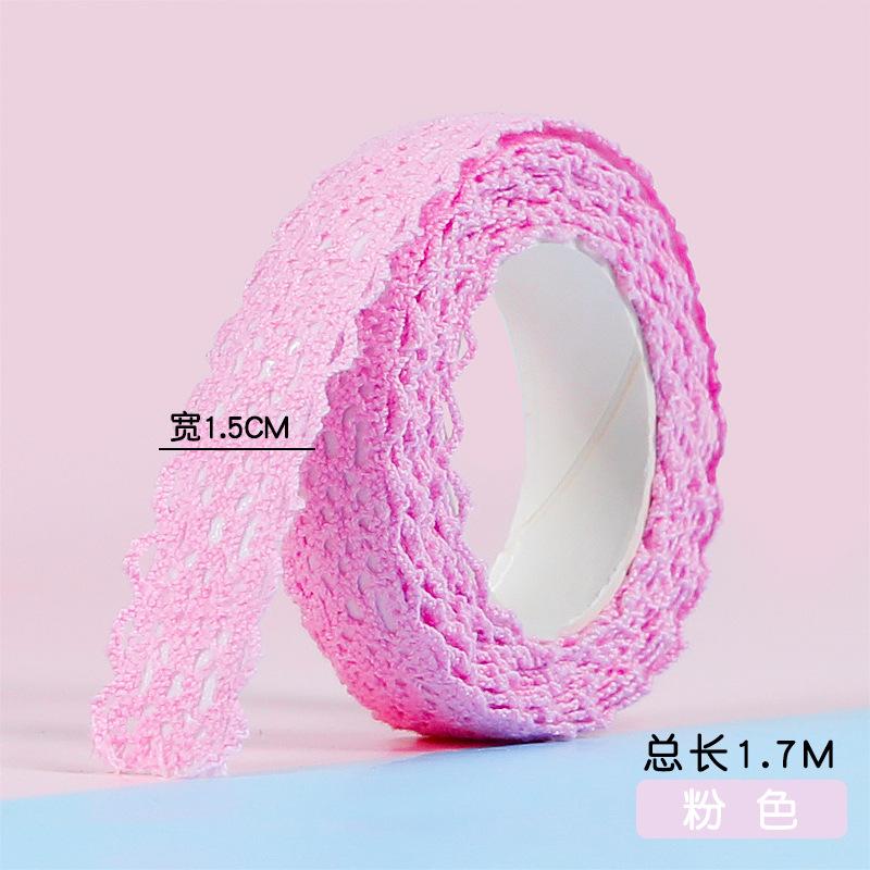 1.7m decorative lace tape — hollow, delicate lace design; ideal for scrapbooking layouts, custom lettering, gift wrapping