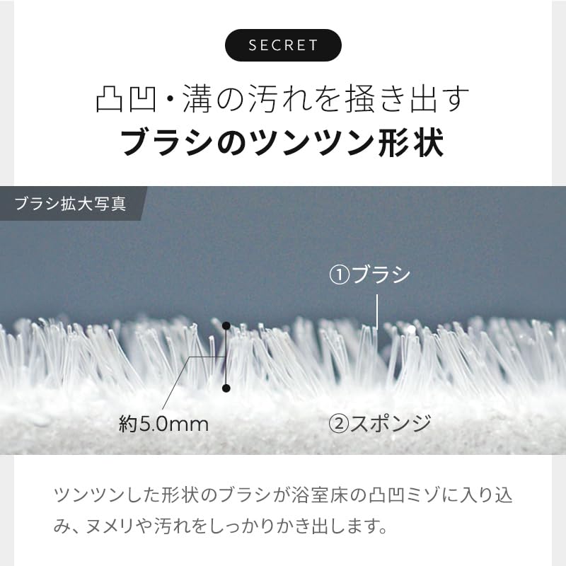 Azuma Smart Badezimmerboden Haupteinheit 2 Ersatz-Magnetisch Einfach Nass und Magnetisch Perfekt für Rosa Badezimmer und Unebene Azuma Bürstenreiniger, + Bürsten,