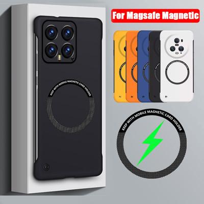 For Magsafe Magnetic Case for Xiaomi 14 Pro Mi 14 Ultra Thin Matte Frameless Phone Cover for Redmi Note 13 Pro Plus 12 K70 Shell