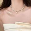 Elegant French Pearl Camellia Necklace: High-End Versatile Women's Choker