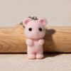 Fashion Plush Resin Mouse Keychain Creative Backpack Pendant  Bag Accessories