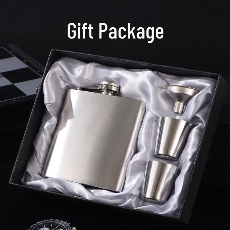 Stainless Steel Portable Hip Flask (1-7oz) for Outdoor Use – Baijiu Bottle (8oz)