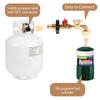 Propane Refill Adapter with Valve and Gauge, Propane Bottle Connector for Filling 1 Lb Bottles Camping Grill