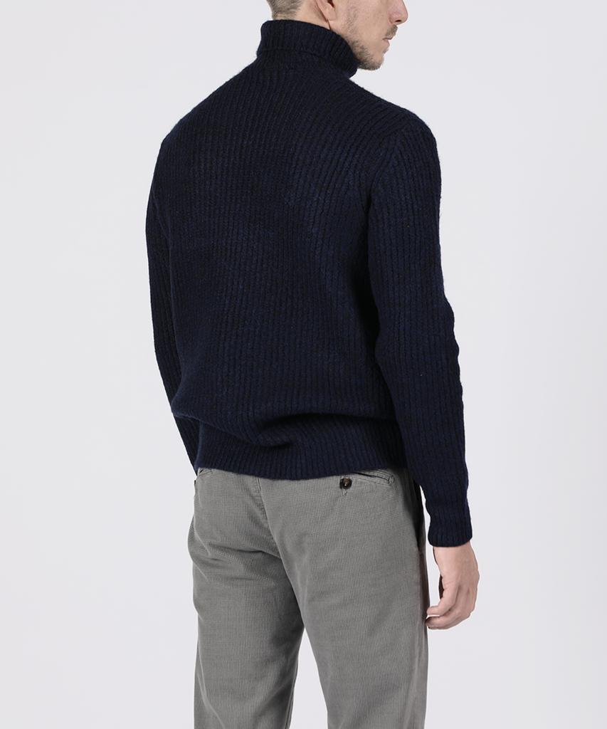 PANICALE Navy Acrylic Blend Turtleneck Sweater