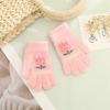 VIISEN Popular Gloves for Ages Cute and Perfect for Winter and Cycling Size Ages Kids' Gloves, Five-Finger Girls, 2-5, Warm, Outings, School, (Pink,