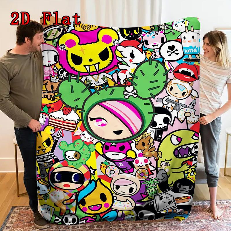 Tokidoki 2D Flat Pattern Flannel Blanket High Quality All Seasons Warmth and Comfort Perfect for Christmas Gifts.PMT0914024