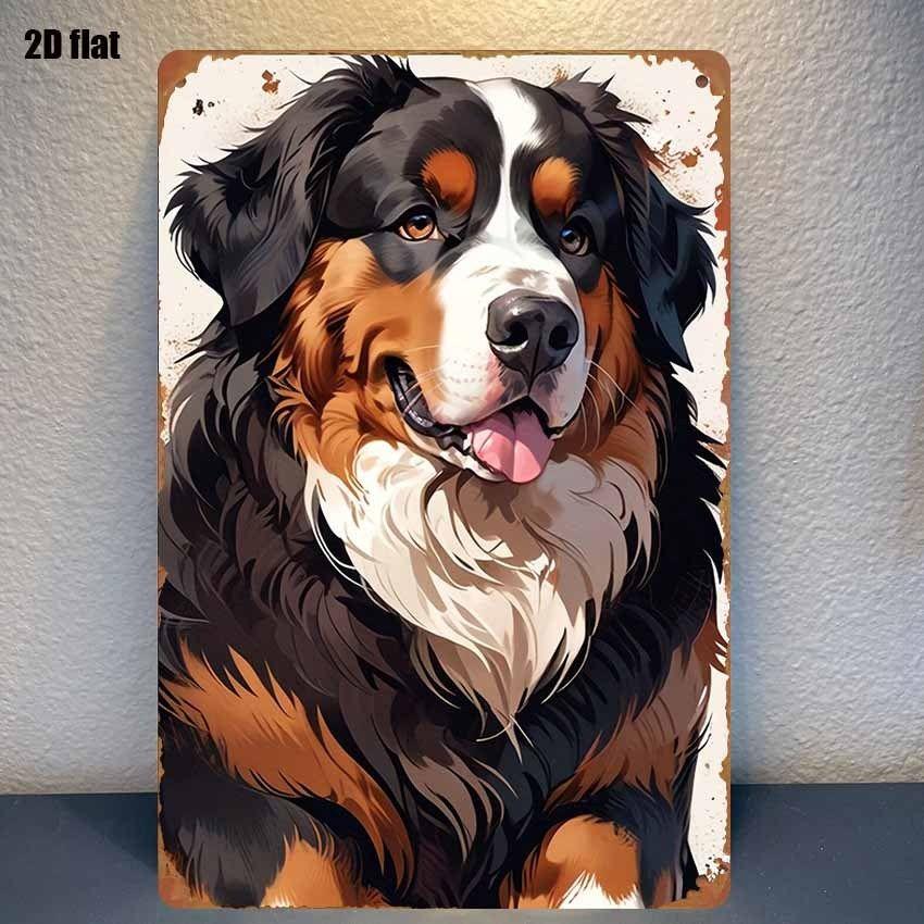Retro Metal Sign Cute Pets Wall Decor Tin Plate Art for Living Room Bar Cafe