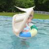 Summer Pool Water Environmentally Friendly Thickened 3-6 Years Old Awning Striped Seat with Handle Inflatable Children's Swimming Ring