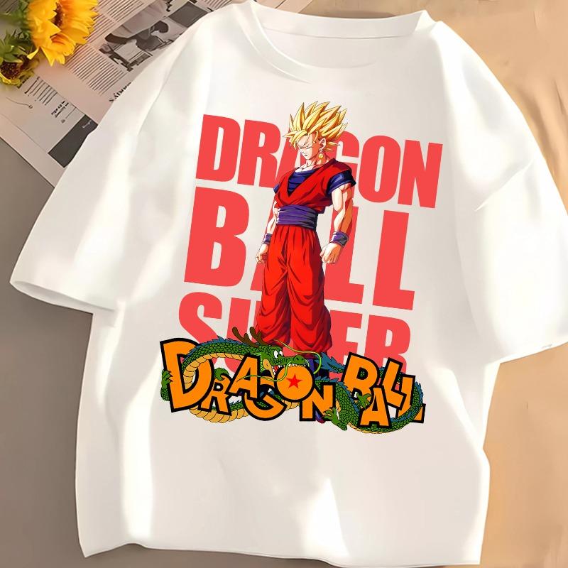 Dragon Ball Children Short Sleeve T-Shirt Boys Summer Casual Breathable Tees Anime Print Cotton Crew Neck Tops Cartoon Pullover