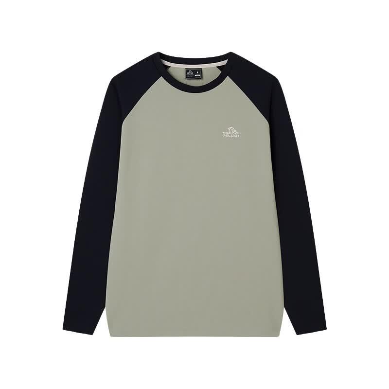 Pelliot Unisex Color-Block Raglan Long Sleeve T-Shirt XL