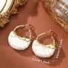 Retro Pearl Pendant Danglers Irregular Shape Bag Shape Eardrops Faux Pearl Earrings  Girls Jewelry