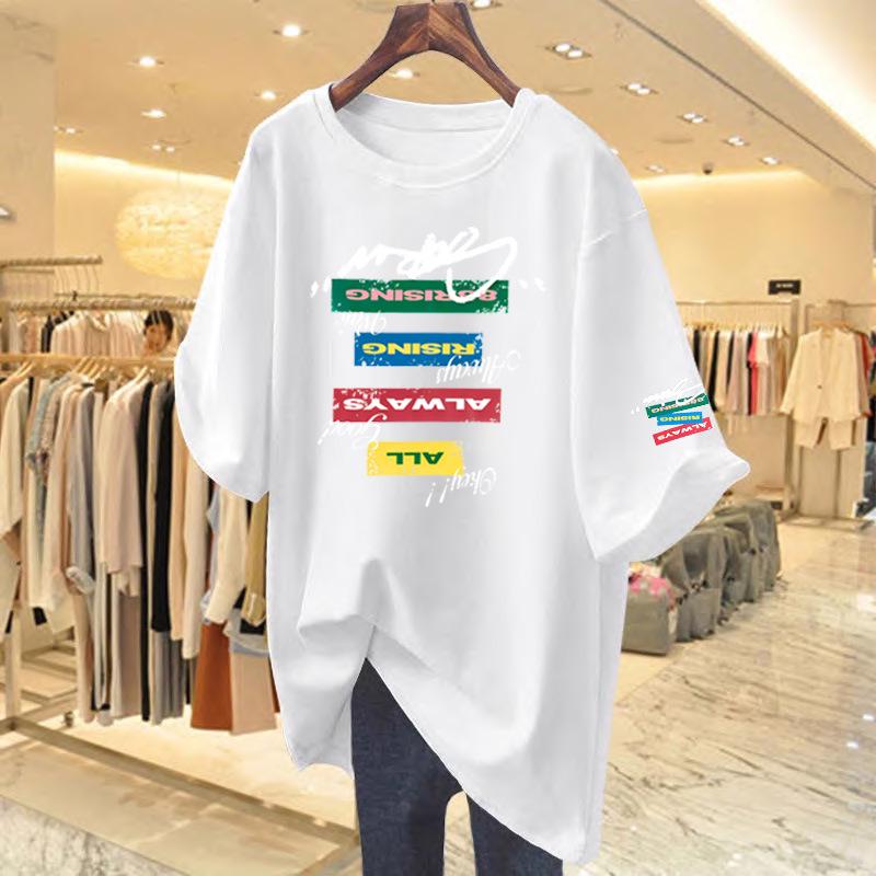 

Women s Trendy Loose-Fit Half-Sleeve Summer T-Shirt L