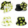 Fishing Smiley Face Bucket Hat Cotton Waterproof Sun Protection For Summer Outdoor Activities