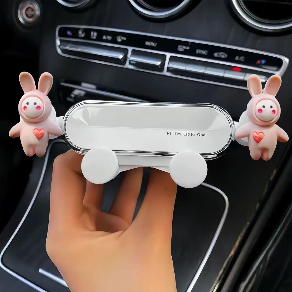 KJOY Samochodowy uchwyt na telefon komórkowy z kreskówką, uchwyt samochodowy na kratkę wentylacyjną, wnętrze samochodu, klamra mocująca do nawigacji, produkt wielofunkcyjny