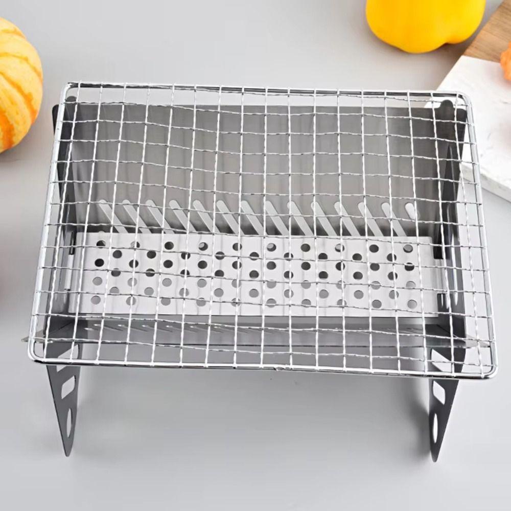 Stainless Steel BBQ Grill Rack Detachable Barbecue Stove BBQ Tools Folding Barbecue Grill  Picnic