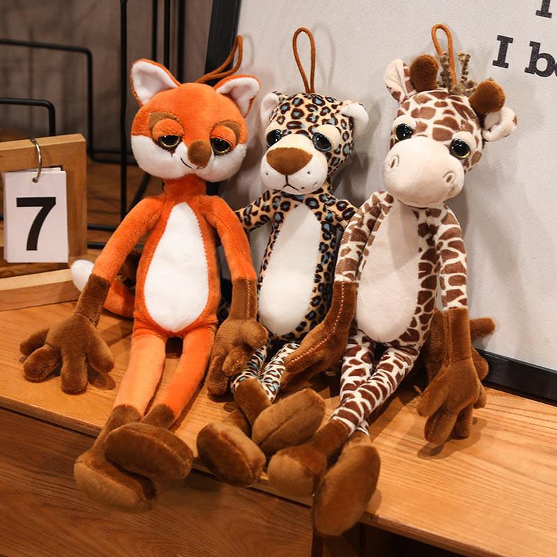 Adorable Long-legged Plush Animal Toys Featuring Cute Lion Tiger Leopard And Deer Designs