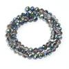 4/6/8mm Austria Rondelle Faceted Crystal Beads Blue Grey Glass Loose Beads For Jewelry Making DIY Bracelets Necklace Accessories