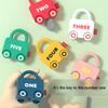 6Pc Learning Lock with Key Set Early Educational Number Matching Locks Parent-children Interactive Unlocking Toy Christmas Gifts