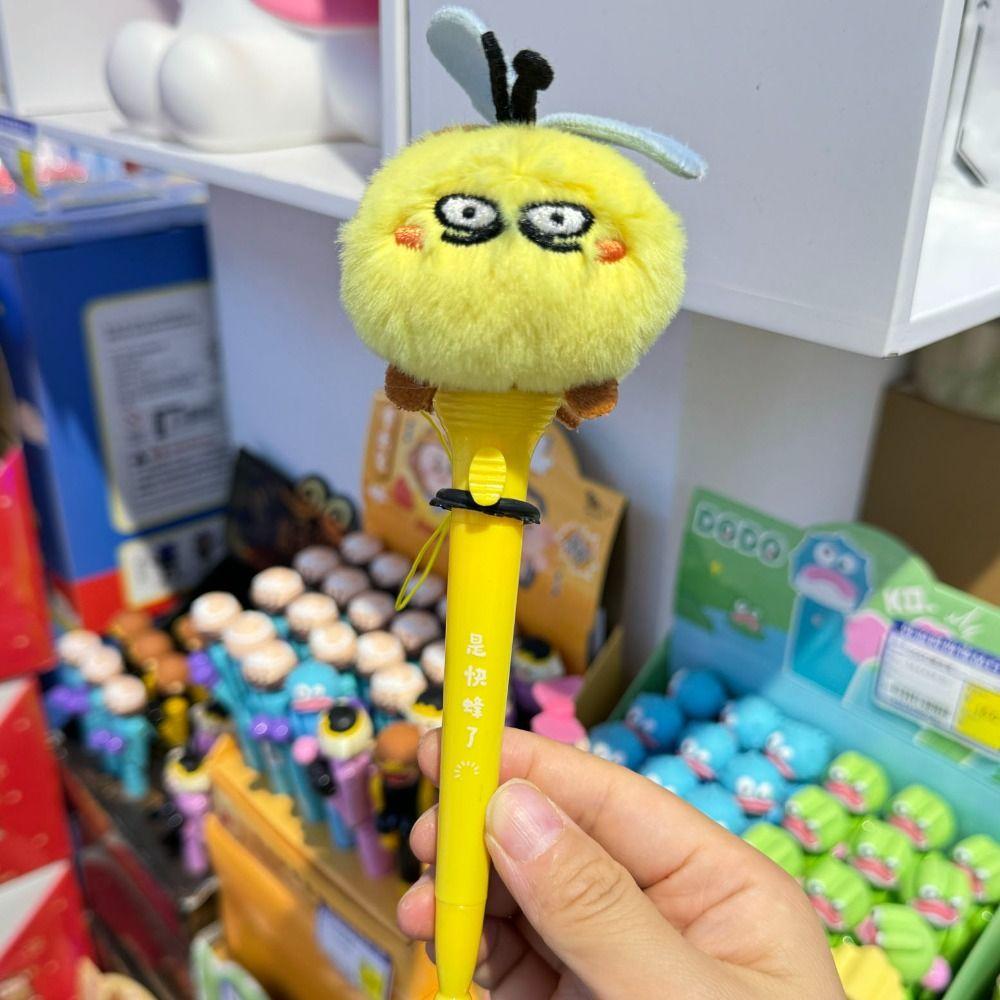 Plush Bouncing Pen Cartoon Signing Pen Creative Ballpoint Pen  Stationery