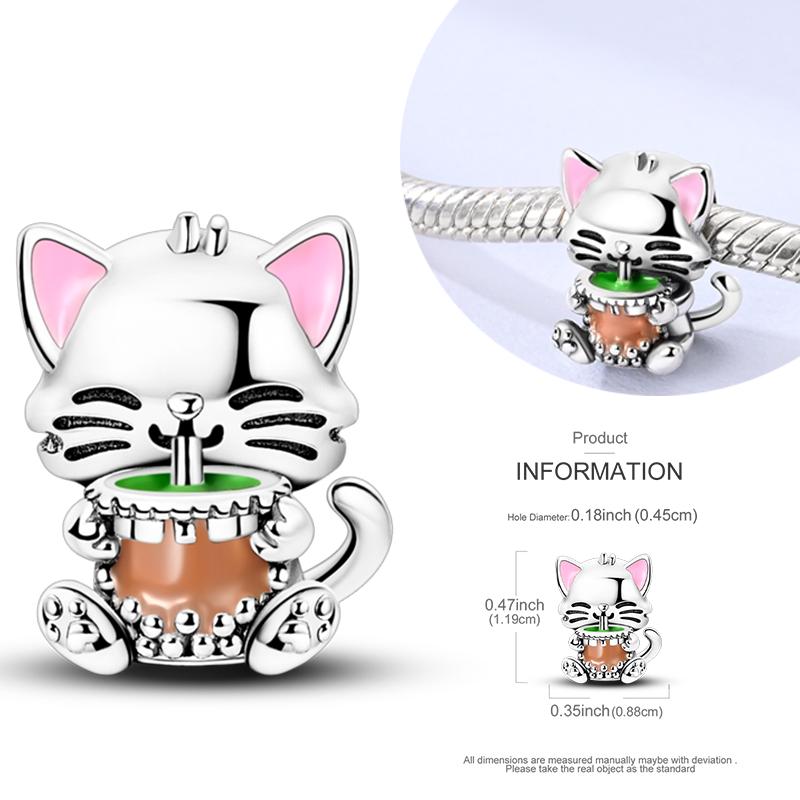 Neueste Kupfer Atemberaubende Charms Perlen Niedliche Haustiere Dangle Leuchtender Hundeanhänger Passend für Original Armband DIY Schmuck