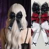 Gothic Lolita Stil Haarspange Schwarze Schleife Modische Haarspangen für Frauen