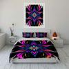 Vibrant neon floral mandala. Bedding sets Duvet cover sets Duvet covers Pillowcases(1* Duvet Cover 2* Pillowcases without duvet insert)