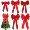 Red Velvet Christmas Bow DIY Gift Box & Tree Decoration